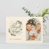 Cartes Pour Fêtes Annuelles Un frisson d'espoir Photo de l'arc religieux (Debout devant)