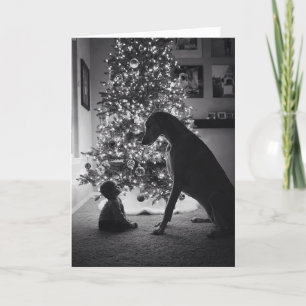 Cartes Pour Fêtes Annuelles Un grand chiot pour Noël