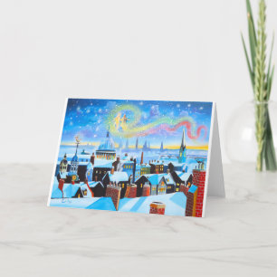 Cartes Pour Fêtes Annuelles Un grippe-sou de chant de Noël et un fantôme du