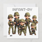 Cartes Pour Fêtes Annuelles Un Groupe D'Enfants En Camouflage De L'Armée Unifo (Devant)