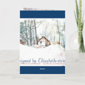 Cartes Pour Fêtes Annuelles un jour d'hivers froid (Dos)