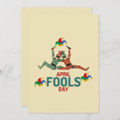 Cartes Pour Fêtes Annuelles Un jour pour jouer idiot...Avril Fool's Day (Devant / Derrière)