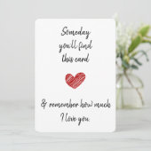 Cartes Pour Fêtes Annuelles Un jour, vous trouverez ce mari épouse partenaire (Debout devant)