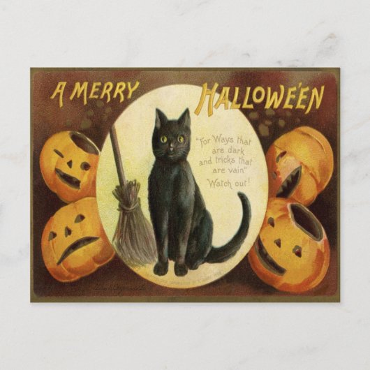 Cartes Pour Fêtes Annuelles Un joyeux Hallowe'en (Devant)