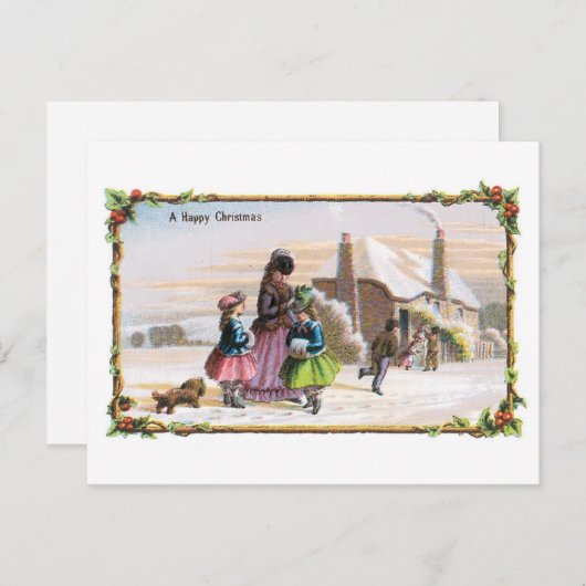 Cartes Pour Fêtes Annuelles Un joyeux Noël (Devant / Derrière)