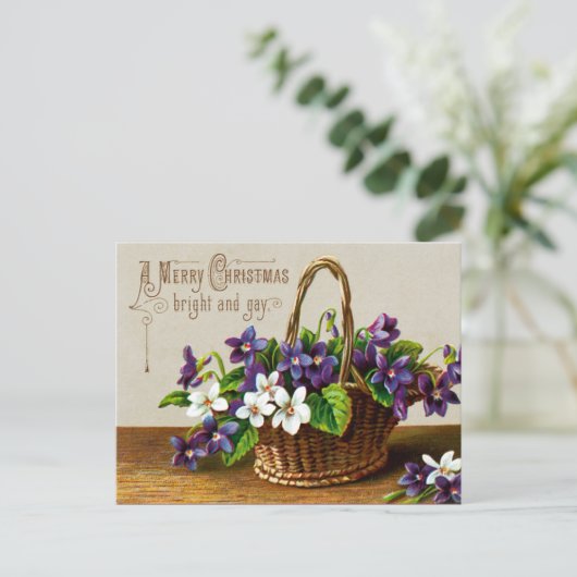 Cartes Pour Fêtes Annuelles Un joyeux Noël brillant et gay (Debout devant)