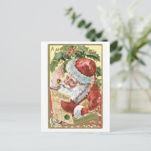 Cartes Pour Fêtes Annuelles Un Joyeux Noël - heures heureuses (Debout devant)