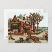 Cartes Pour Fêtes Annuelles Un lieu pour Noël (Devant / Derrière)