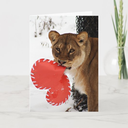 Cartes Pour Fêtes Annuelles Un Lion part d'amour (Devant)