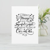 Cartes Pour Fêtes Annuelles Un mariage parfait n'est que deux personnes imparf (Debout devant)