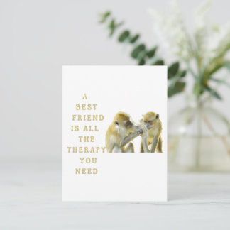Cartes Pour Fêtes Annuelles Un meilleur ami est toute la thérapie dont vous av
