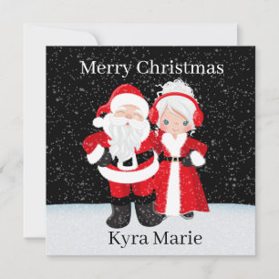 Cartes Pour Fêtes Annuelles Un message de Père Noël et Mme Claus