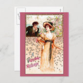 Cartes Pour Fêtes Annuelles Un message de Saint-Valentin Saint-Valentin (Devant / Derrière)