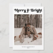 Cartes Pour Fêtes Annuelles Un minimum de photo Noël rétro (Devant)