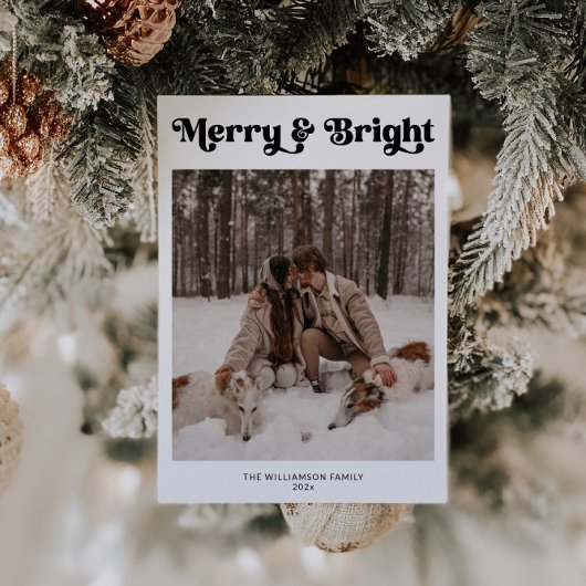 Cartes Pour Fêtes Annuelles Un minimum de photo Noël rétro