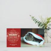 Cartes Pour Fêtes Annuelles Un minimum de photos Joyeux Noël (Debout devant)