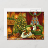 Cartes Pour Fêtes Annuelles Un Noël à l'ancienne (Devant / Derrière)