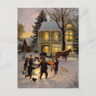 Cartes Pour Fêtes Annuelles Un Noël ancien de mode