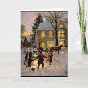 Cartes Pour Fêtes Annuelles Un Noël ancien de mode