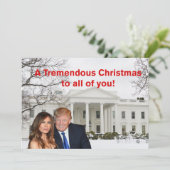 Cartes Pour Fêtes Annuelles un Noël formidable de Donald et Melania (Debout devant)
