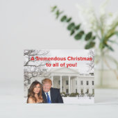 Cartes Pour Fêtes Annuelles Un Noël formidable de Donald et Melania (Debout devant)
