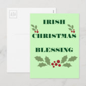 Cartes Pour Fêtes Annuelles Un Noël irlandais (Devant / Derrière)