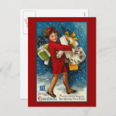 Cartes Pour Fêtes Annuelles "Un Noël joyeux" (Devant / Derrière)