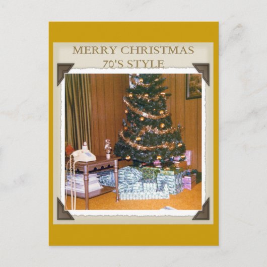 Cartes Pour Fêtes Annuelles UN NOËL Les années 70 (Devant)