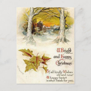 Cartes Pour Fêtes Annuelles Un Noël lumineux et heureux
