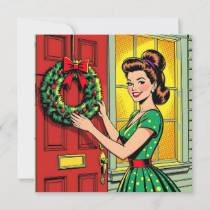 Cartes Pour Fêtes Annuelles Un Noël mignon avec une ambiance nostalgique du mi