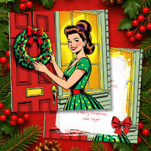 Cartes Pour Fêtes Annuelles Un Noël mignon avec une ambiance nostalgique du mi