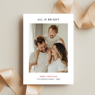 Cartes Pour Fêtes Annuelles Un Noël Minimaliste Tout Est Bright Photo De Famil