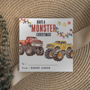 Cartes Pour Fêtes Annuelles Un Noël Monstre Monster Truck Kids
