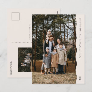 Cartes Pour Fêtes Annuelles Un Noël simple et moderne à deux photos