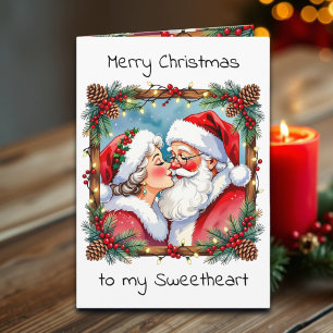 Cartes Pour Fêtes Annuelles Un Noël sucré à l'ancienne Monsieur et Madame Cl