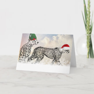Cartes Pour Fêtes Annuelles Un Noël très guépard