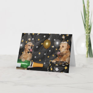 Cartes Pour Fêtes Annuelles Un pain grillé à une nouvelle année d'or