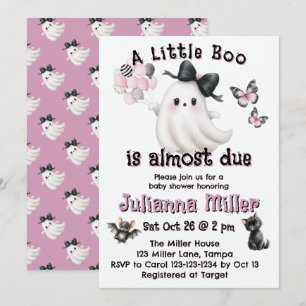 Cartes Pour Fêtes Annuelles Un petit Boo est presque arrivé – Baby Shower Hall