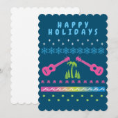 Cartes Pour Fêtes Annuelles Un pull de Noël laid des années 80 (Devant / Derrière)