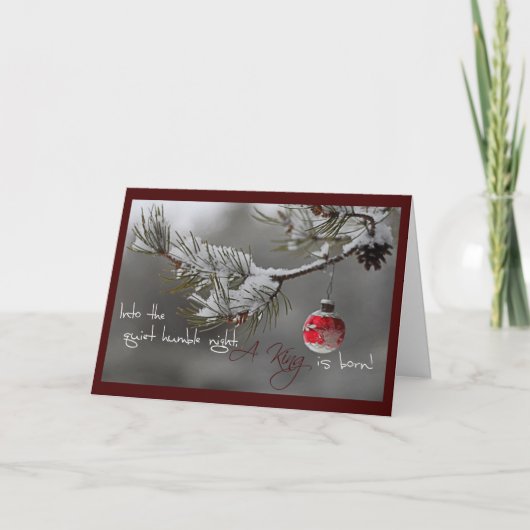 Cartes Pour Fêtes Annuelles Un roi est né (Devant)