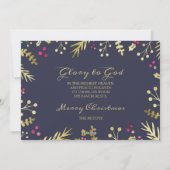 Cartes Pour Fêtes Annuelles Un Sauveur Est Né Photo De Noël Religieux (Dos)