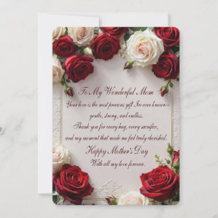Cartes Pour Fêtes Annuelles Un sentiment de fête des mères aimant