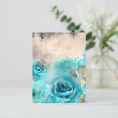 Cartes Pour Fêtes Annuelles Un Shabby Bleu Chic Ephemera Design Series 7 (Debout devant)