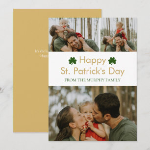 Cartes Pour Fêtes Annuelles Un shamrock chanceux minimaliste, photo de la fête
