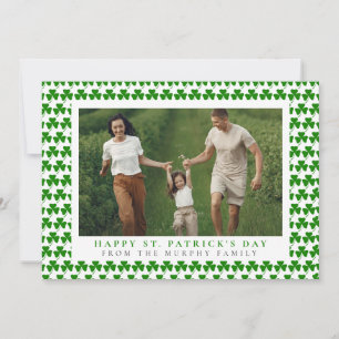 Cartes Pour Fêtes Annuelles Un shamrock chanceux minimaliste, photo de la fête