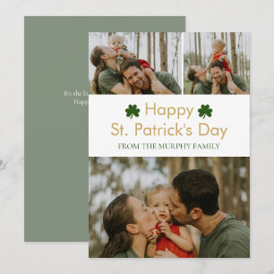 Cartes Pour Fêtes Annuelles Un shamrock chanceux minimaliste, photo de la fête