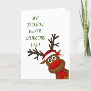 CARTES POUR FÊTES ANNUELLES UN SOUHAIT AMUSANT ET COOL POUR VOUS **SON** À NOË