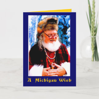 Cartes Pour Fêtes Annuelles Un souhait de Noël du Michigan