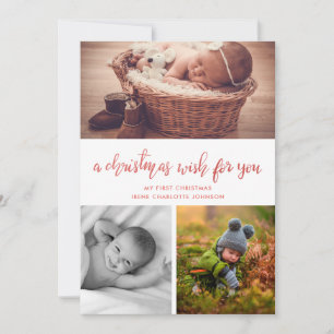 Cartes Pour Fêtes Annuelles Un Souhait De Noël Pour Vous   Noël du bébé