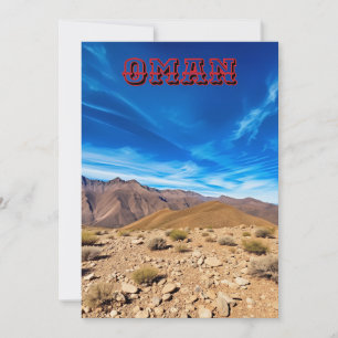 Cartes Pour Fêtes Annuelles Un terrain montagneux omanais